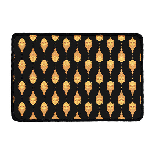 Buddha Pattern Print Kitchen Mat