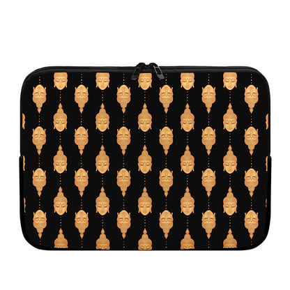 Buddha Pattern Print Laptop Sleeve