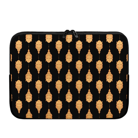 Buddha Pattern Print Laptop Sleeve
