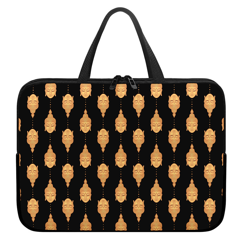 Buddha Pattern Print Laptop Sleeve With Handle
