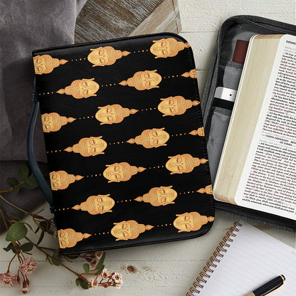 Buddha Pattern Print Leather Bible Cover