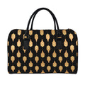 Buddha Pattern Print Leather Duffel Bag