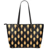 Buddha Pattern Print Leather Tote Bag