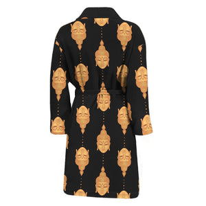 Buddha Pattern Print Men's Bathrobe