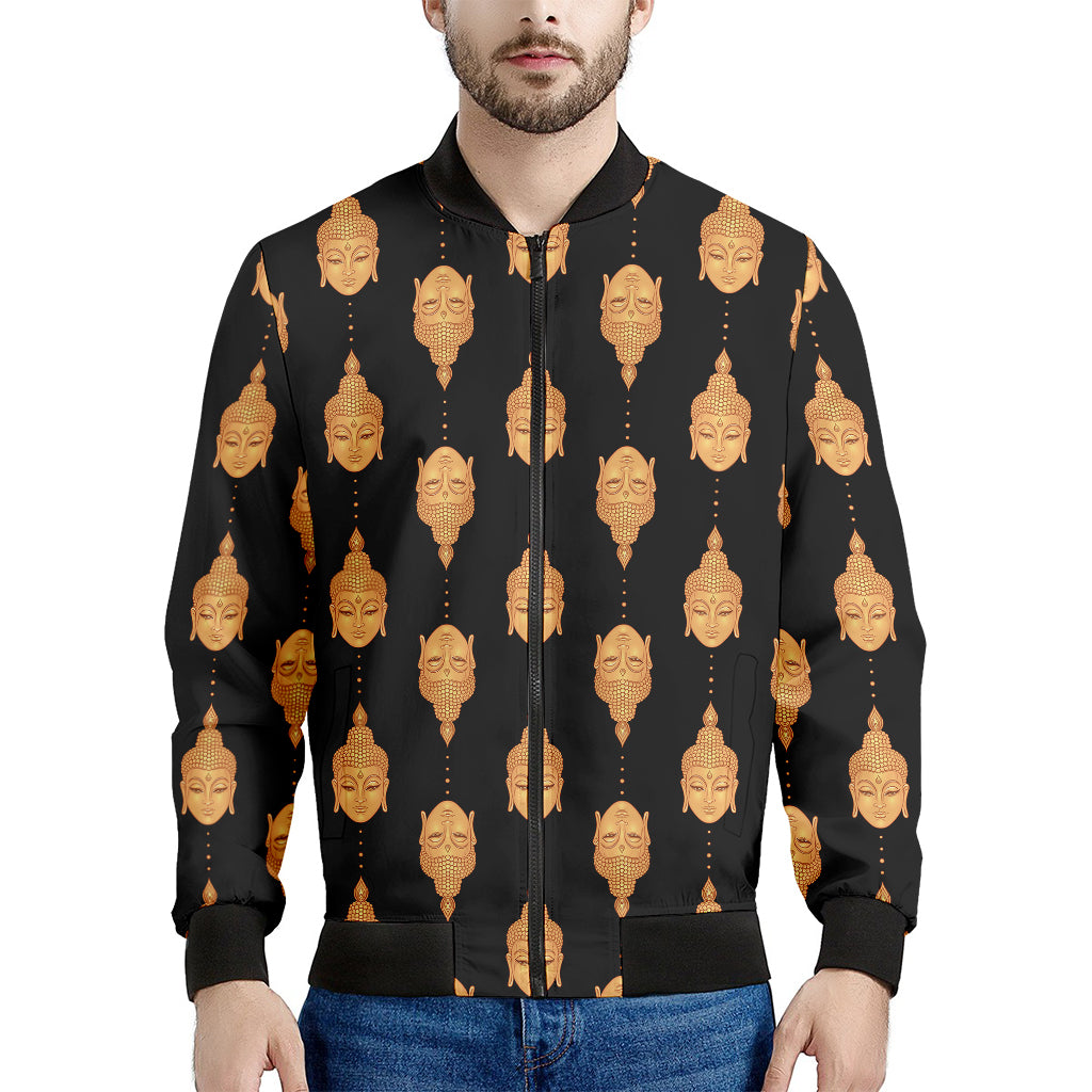 Buddha Pattern Print Men's Bomber Jacket