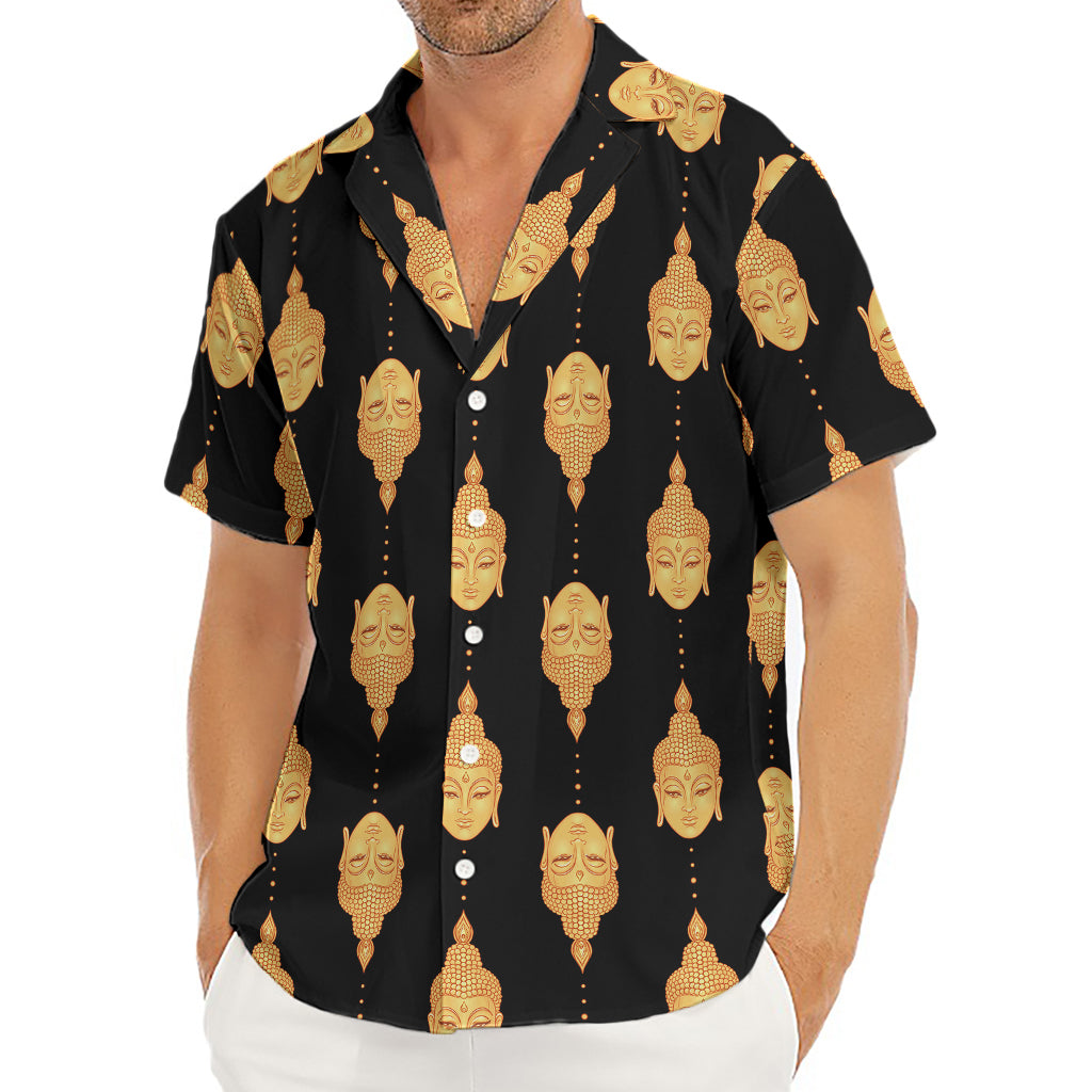 Buddha Pattern Print Men's Deep V-Neck Shirt