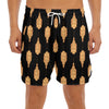 Buddha Pattern Print Men's Split Running Shorts