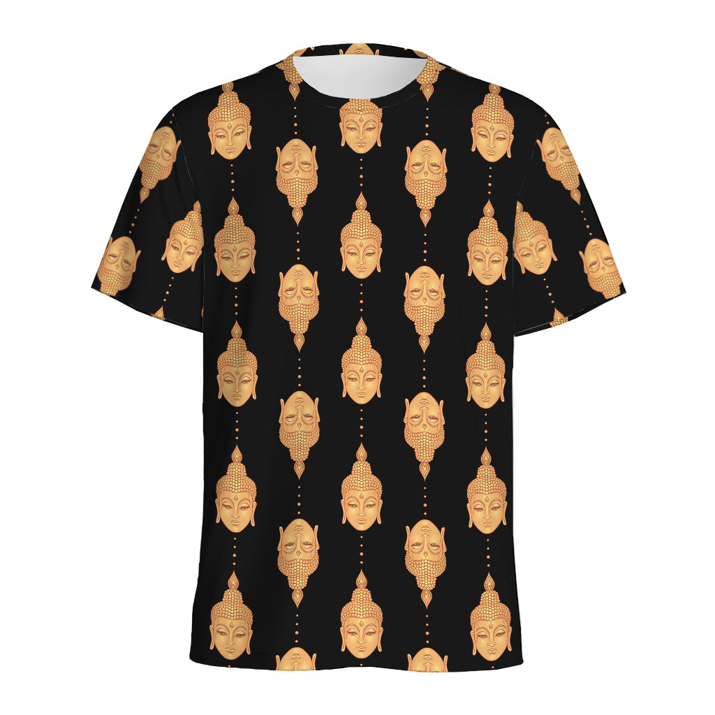 Buddha Pattern Print Men's Sports T-Shirt