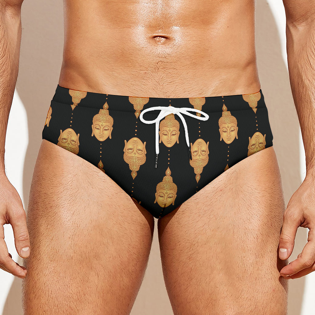 Buddha Pattern Print Men's Swim Briefs