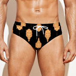 Buddha Pattern Print Men's Swim Briefs