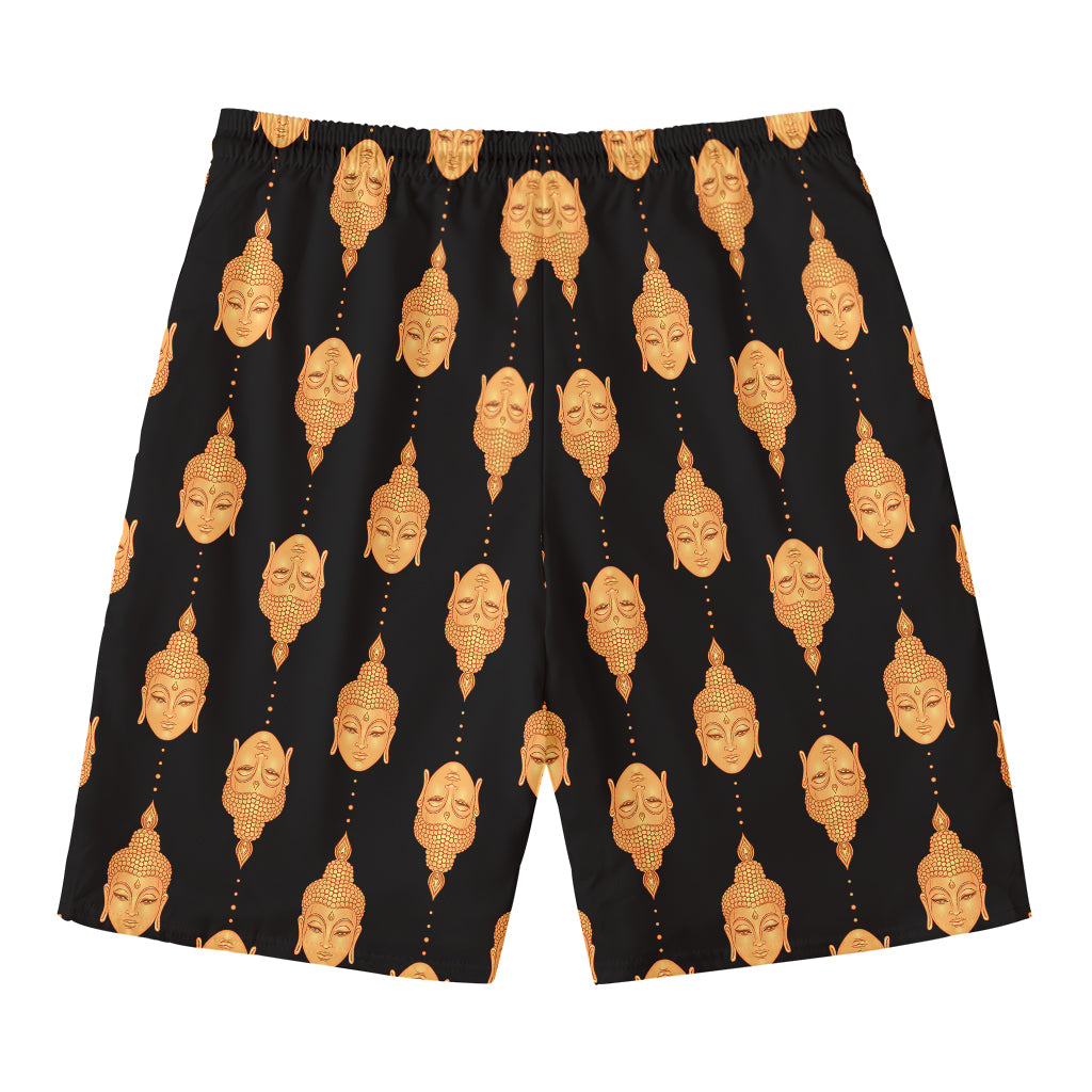 Buddha Pattern Print Men's Swim Trunks