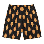 Buddha Pattern Print Men's Swim Trunks