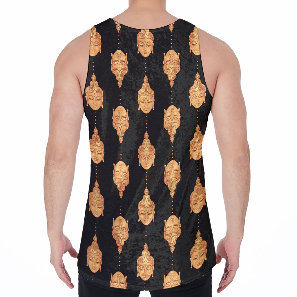 Buddha Pattern Print Men's Velvet Tank Top