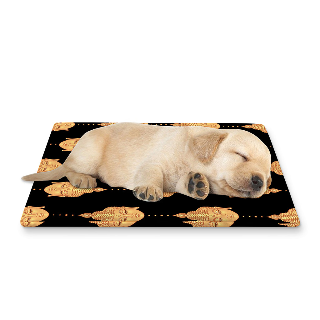 Buddha Pattern Print Pet Cooling Mat Cover