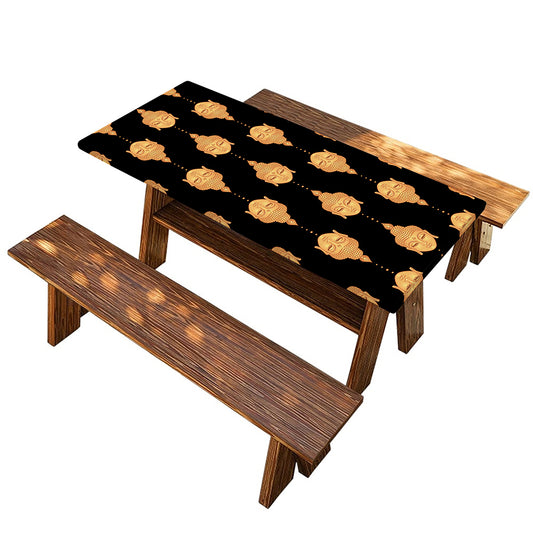 Buddha Pattern Print Picnic Table Cover