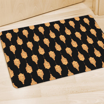 Buddha Pattern Print Polyester Doormat