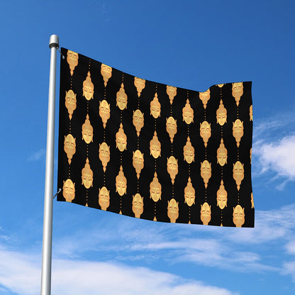 Buddha Pattern Print Polyester Flag