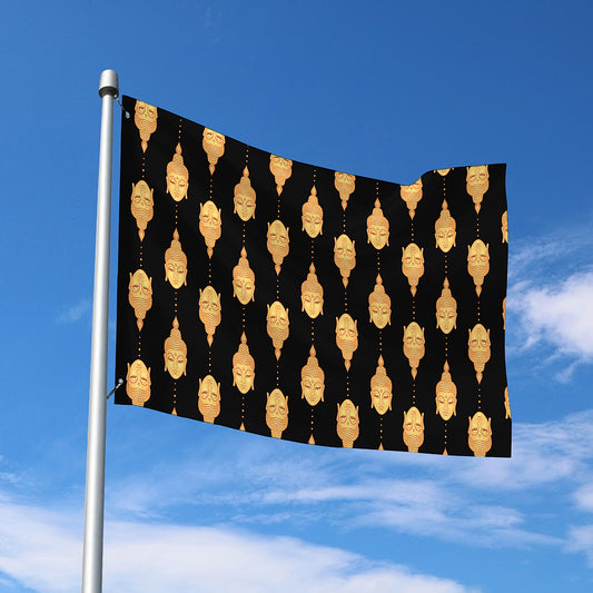 Buddha Pattern Print Polyester Flag