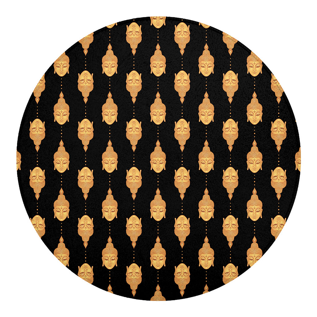 Buddha Pattern Print Round Blanket