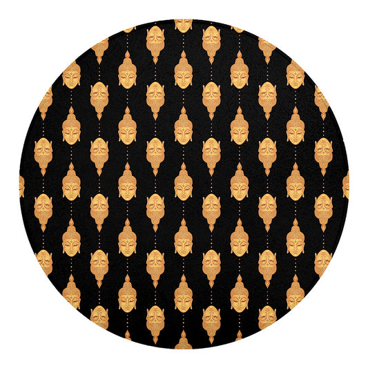 Buddha Pattern Print Round Blanket