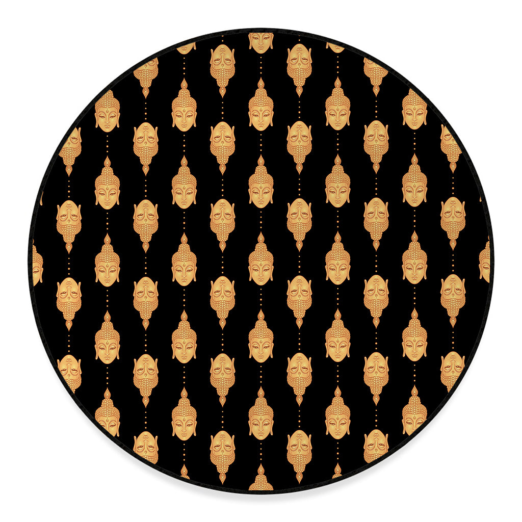 Buddha Pattern Print Round Floor Mat