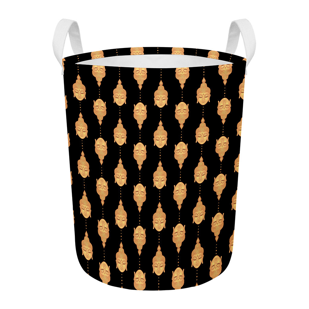 Buddha Pattern Print Round Laundry Basket