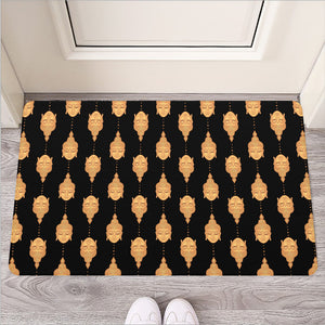 Buddha Pattern Print Rubber Doormat