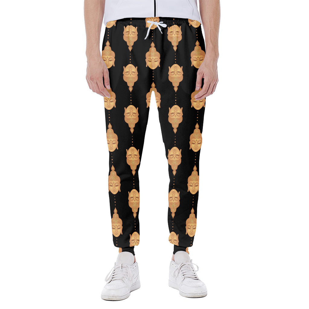 Buddha Pattern Print Scuba Joggers