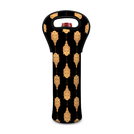 Buddha Pattern Print Single Neoprene Wine Tote