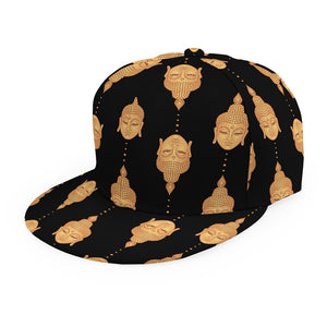 Buddha Pattern Print Snapback Cap