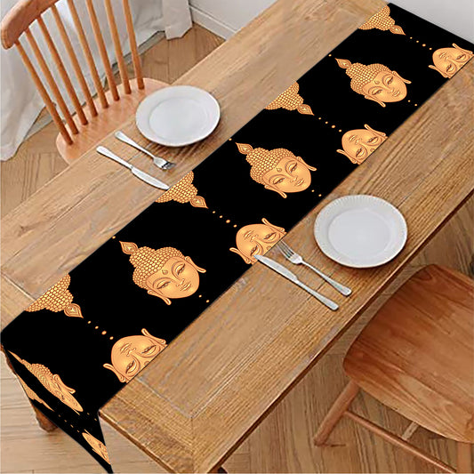 Buddha Pattern Print Table Runner