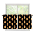 Buddha Pattern Print Tier Curtains