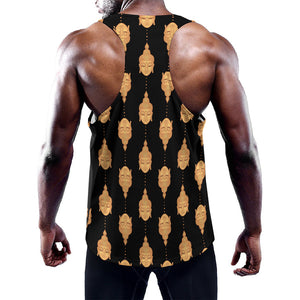 Buddha Pattern Print Training Tank Top