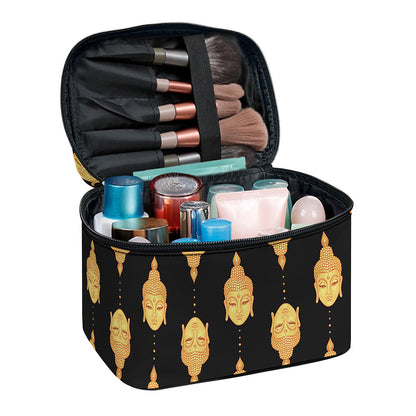 Buddha Pattern Print Travel Makeup Bag