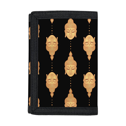 Buddha Pattern Print Trifold Wallet