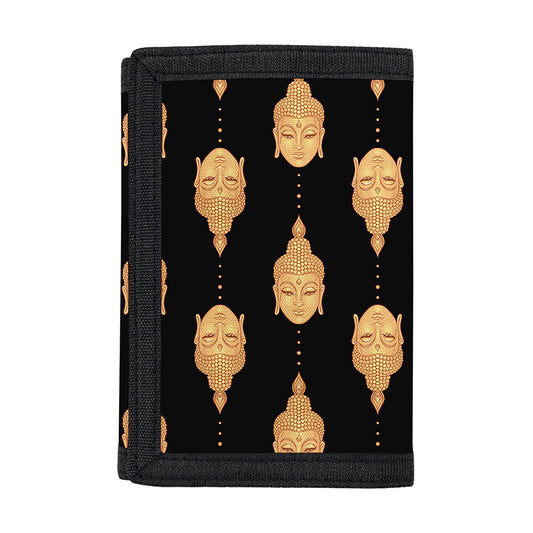 Buddha Pattern Print Trifold Wallet