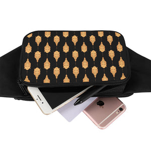 Buddha Pattern Print Waist Bag