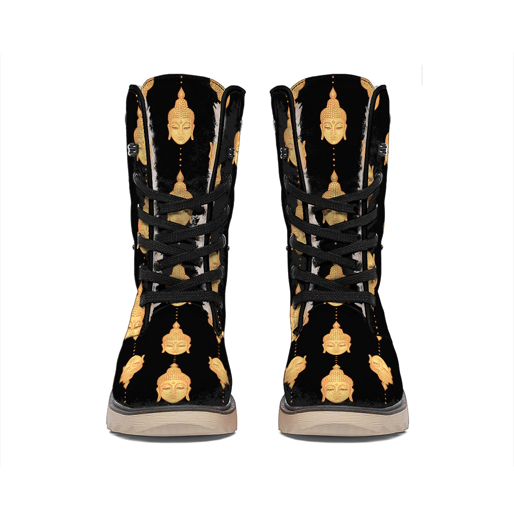 Buddha Pattern Print Winter Boots