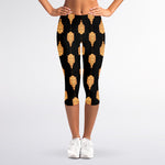 Buddha Pattern Print Women's Capri Leggings