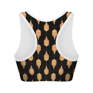 Buddha Pattern Print Women's Sports Bra