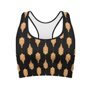 Buddha Pattern Print Women's Sports Bra