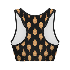 Buddha Pattern Print Women's Sports Bra