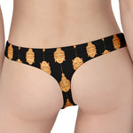 Buddha Pattern Print Women's Thong