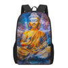 Buddha Statue Mandala Print 17 Inch Backpack