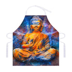 Buddha Statue Mandala Print Adjustable Apron