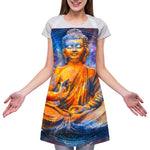 Buddha Statue Mandala Print Adjustable Apron