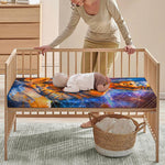 Buddha Statue Mandala Print Baby Crib Sheet