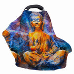 Buddha Statue Mandala Print Baby Seat Cover