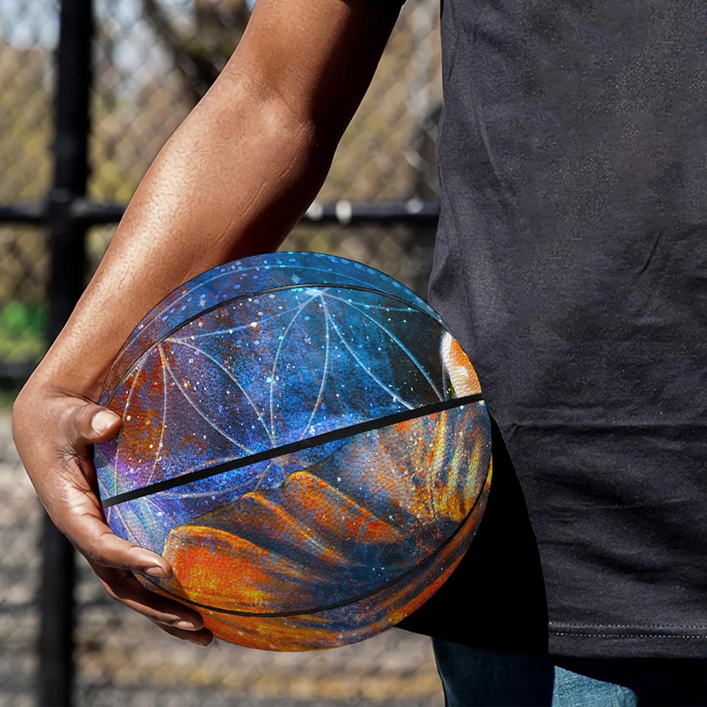 Buddha Statue Mandala Print Basketball