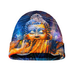 Buddha Statue Mandala Print Beanie